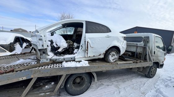 Часть кузова транспортного средства Киа Рио, VIN Z94CB41BAER181093, цвет белый, капот и двигатель отсутствуют, Передняя панель, руль, сиденья передние отсутствуют