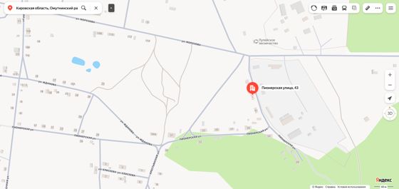 Доля в праве общей долевой собственности (1/3 доли) на жилое помещение «квартира» площадью 39,1 кв.м., этаж № 1, кадастровый номер 43:22:350318:438, расположенное по адресу: Кировская область, Омутнинский район, пгт. Песковка, ул. Пионерская, д. 43, кв. 1
