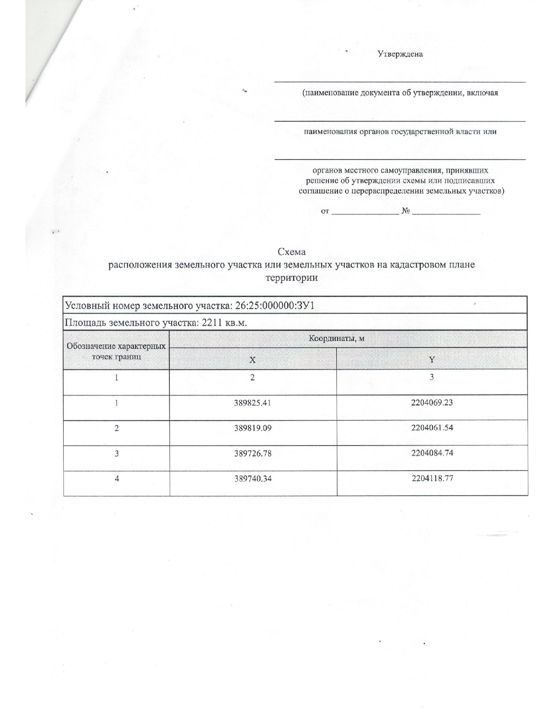 Земельный участок, ориентировочной площадью 2211 кв. м, кадастровый квартал 26:25:000000, местоположение: Российская Федерация, Ставропольский край, Георгиевский муниципальный округ, с. Обильное, ул. Георгиевская, рядом с № 84, категория земель – земли населенных пунктов, разрешенное использование – для индивидуального жилищного строительства