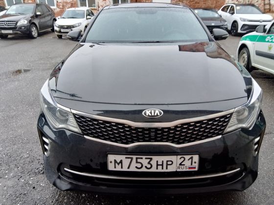 АМТС КИА Оптима, 2017 г.в., г/н М753НР21, VIN XWEGW413BH0004366, цвет черный