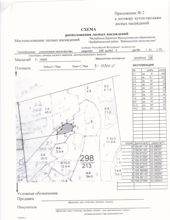 Право заключения договора купли-продажи лесных насаждений, расположенных на землях лесного фонда, для осуществления заготовки древесины субъектами малого и среднего предпринимательства. Байкальское лесничество, Голондинское  участковое лесничество,  квартал 298,  выдел 5   площадь 1,79 га