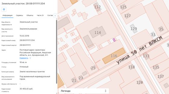 Земельный участок с кадастровым номером 28:08:011111:204