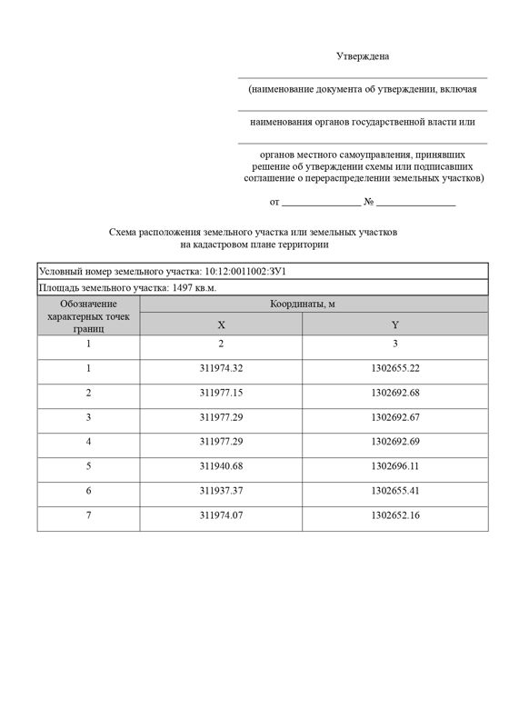 Земельный участок из земель населенных пунктов в кадастровом квартале 10:12:0011002, площадью 1497 кв. м.
