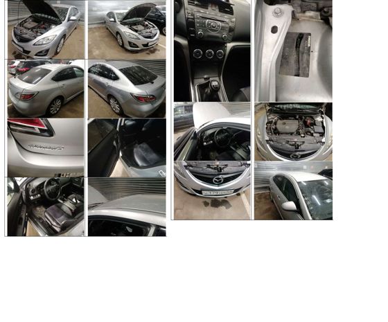 Автомобиль, марка модель ТС MAZDA 6, наименование ТС легковой автомобиль, идентификационный номер (VIN) JMZGH148211471504, год изготовления ТС 2011, № двигателя L8 10223546, шасси (рама) № ОТСУТСТВУЕТ, кузов (кабина, прицеп) № JMZGH148211471504, цвет кузова (кабины, прицепа) серебристый.