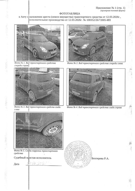 Транспортное средство легковой комби (хэтчбек) СУЗУКИ СВИФТ, 2007 г.в, г/н А601СТ172, vin TSMMZC11S00338035, рег.№ 72-012598