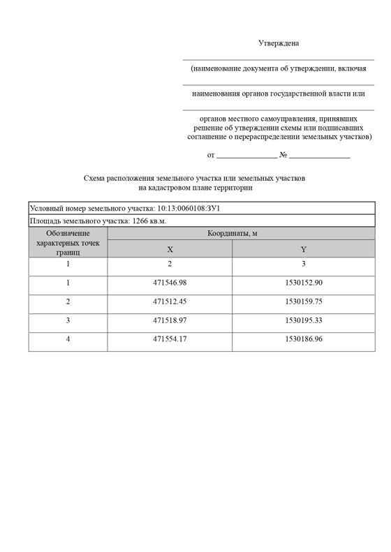 Земельный участок в кадастровом квартале 10:13:0060108, площадью 1266 кв.м.