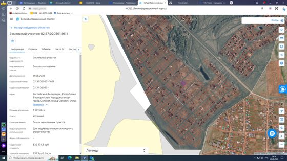 Земельный участок c кадастровым номером 02:37:020501:1614