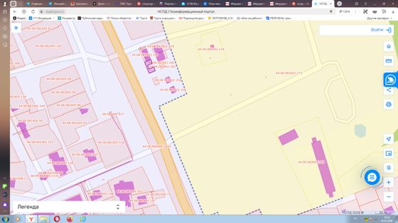Земельный участок с кадастровым номером 44:08:082602:283