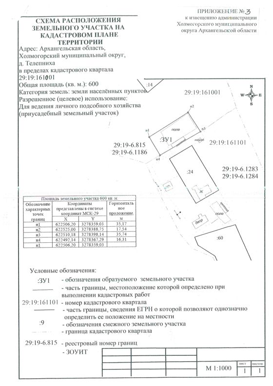 Информация о праве лиц, заинтересованных в предоставлении земельного участка, подавать заявления о намерении участвовать в аукционе на право заключения договора аренды земельного участка.