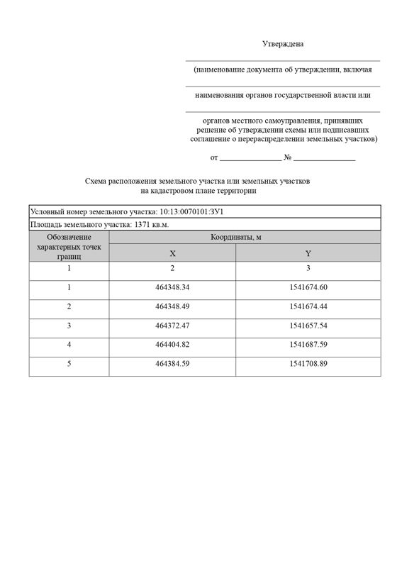 Земельный участок в кадастровом квартале 10:13:0070101, площадью 1371 кв.м.