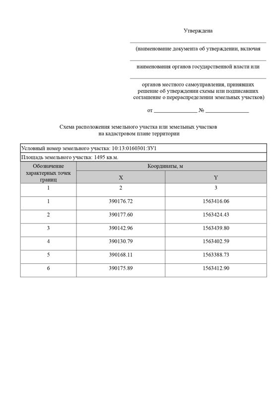 Земельный участок в кадастровом квартале 10:13:0160301, площадью 1495 кв.м.