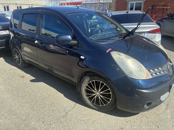 Автомобиль марки "NISSAN NOTE 1.4 ELEGANCE" VIN-SJNFAAE11U1087871, 2006 г.в., темно-синего цвета, г/р/з В057СС186 (ключи и документы отсутствуют, техническое состояние не проверялось, пробег не известен). Имущество продается в том виде, в каком оно есть, в случае продажи возврату/обмену не подлежит. За скрытые дефекты имущества Продавец ответственности не несет.