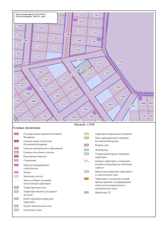 Предоставление в аренду земельного участка с кадастровым номером 02:08:100302:ЗУ1