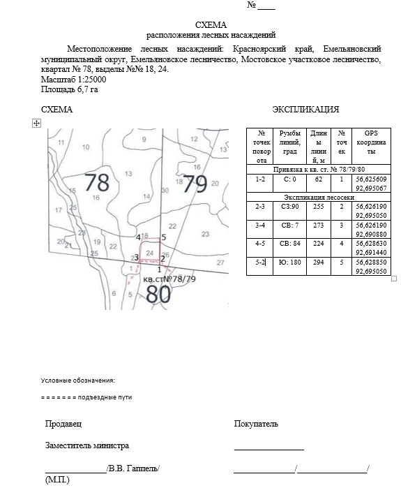 Право на заключение договора купли-продажи лесных насаждений с субъектами малого и среднего предпринимательства на территории Мостовского участкового лесничества, Емельяновского лесничества, Емельяновского муниципального округа, Красноярского края
