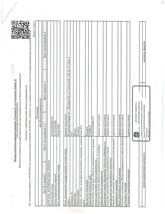 Квартира 10,7 м², Йошкар-Ола