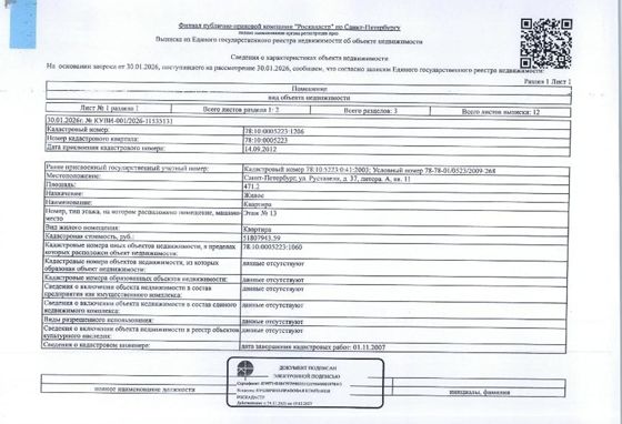 10/252 доли в квартире 471,2 м², Санкт-Петербург