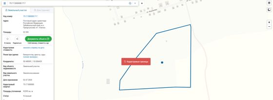 Аренда земельного участка 9,24 га, Забайкальский край