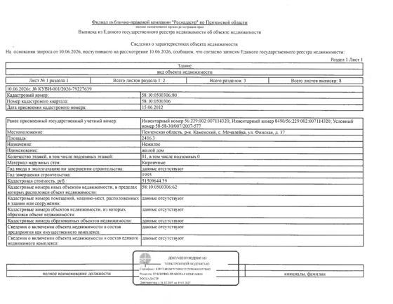 Жилой дом 2 416,3 м², Пензенская обл.