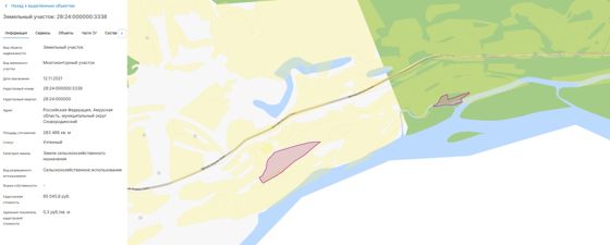 Аренда земельного участка 28,3 га, сельхозназначение, Амурская обл.