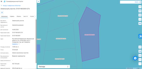 Аренда земельного участка 15 сот., садоводство, Мурманская обл.