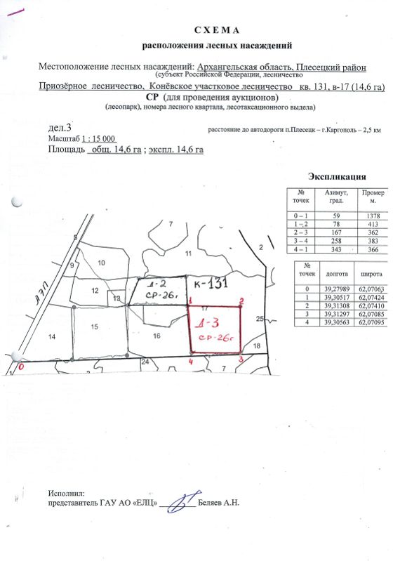 Лесные насаждения, Архангельская обл.