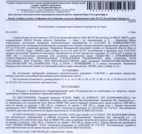 Самосвал Scania 13355, 2008