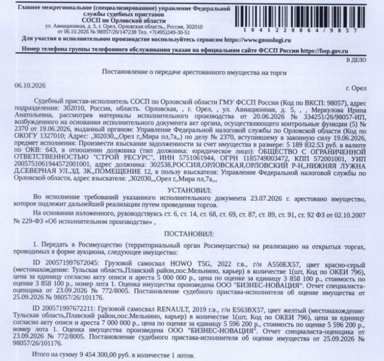 Самосвал Howo T5G, 2022