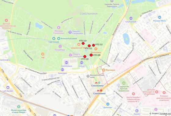 Место для нестационарного торгового объекта, Москвы, ул. Сокольнический Вал