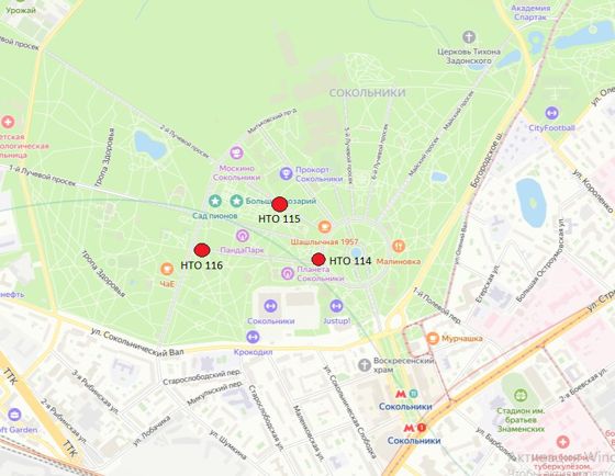 Место для нестационарного торгового объекта, Москвы, ул. Сокольнический Вал