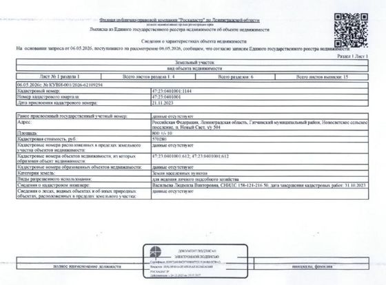 Земельный участок 8 сот., промназначение, п. Новый Свет, Ленинградская обл.