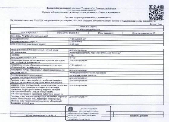 Земельный участок 15 сот., промназначение, Ленинградская обл.