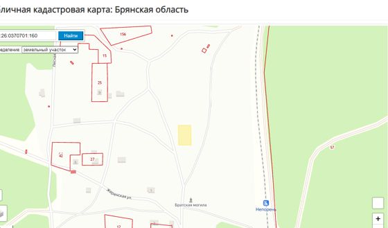 Земельный участок 10 сот., ЛПХ, Брянская обл.