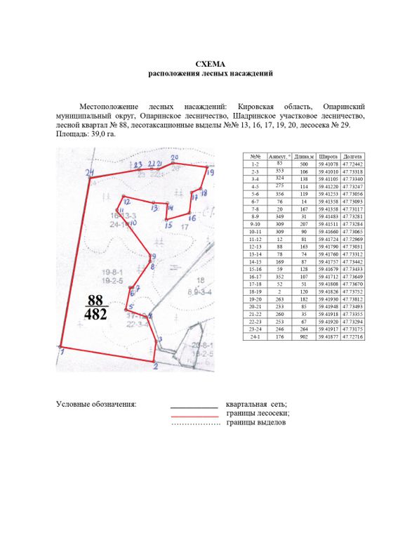 Лесные насаждения, Кировская обл.