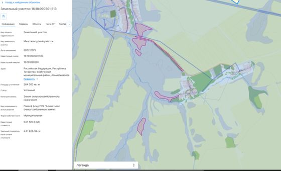 Аренда земельного участка 26,4 га, сельхозназначение, Татарстан