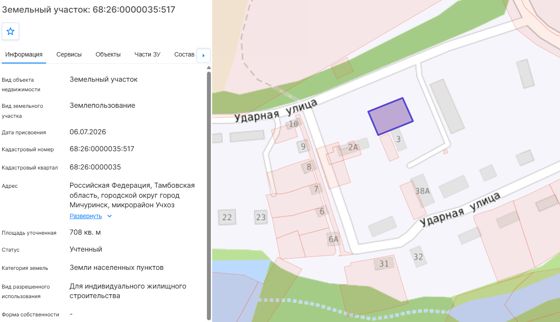 Аренда земельного участка 7,1 сот., ИЖС, Тамбовская обл.