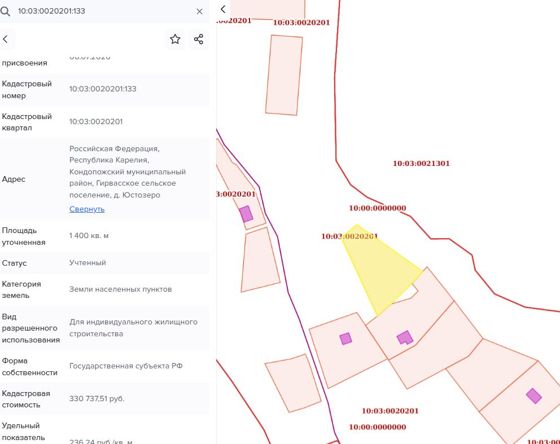 Аренда земельного участка 14 сот., ИЖС, д. Юстозеро, Карелия