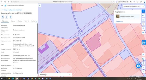 Аренда земельного участка 33 сот., ЛПХ, Хабаровский край