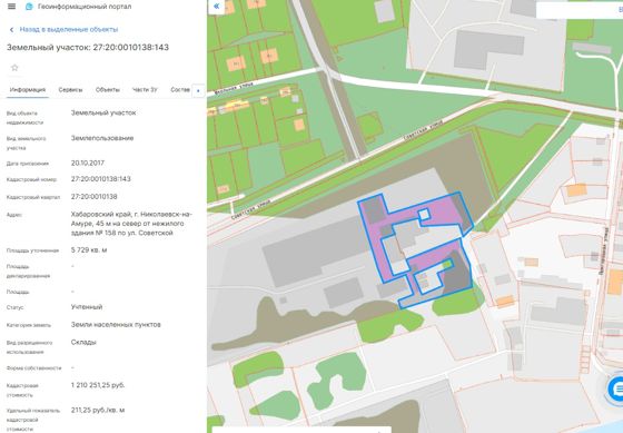 Аренда земельного участка 57 сот., Хабаровский край