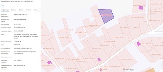 Аренда земельного участка 15 сот., ИЖС, д. Опочицы, Псковская обл.