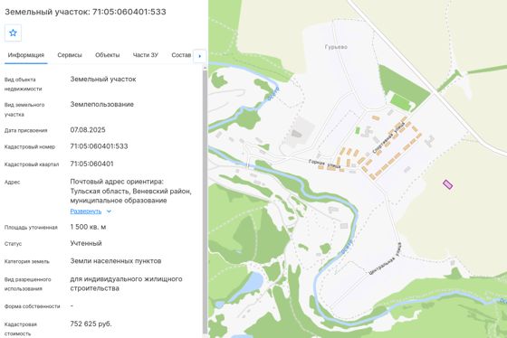 Земельный участок 15 сот., ИЖС, п. Метростроевский, Тульская обл.