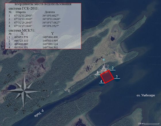 Право водопользования, Мурманская обл.
