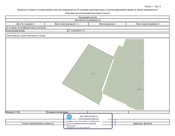 Земельный участок 11 сот., садоводство, рп Солнечный, Хабаровский край