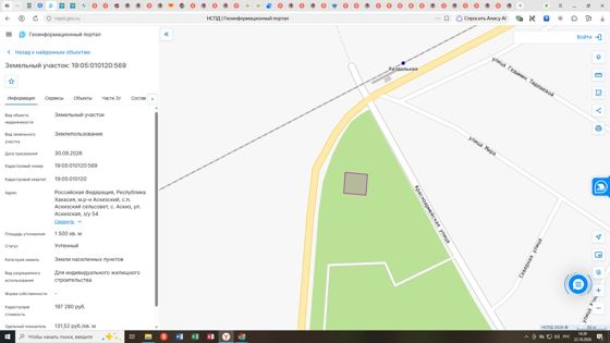 Аренда земельного участка 15 сот., ИЖС, п. Аскизский, Хакасия