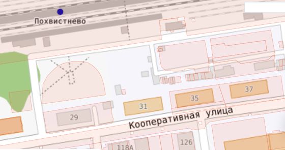 Место для нестационарного торгового объекта, Похвистнево, ул. Кооперативная