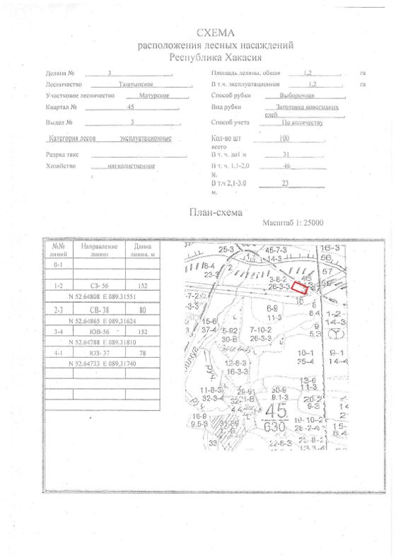 Лесные насаждения, Хакасия