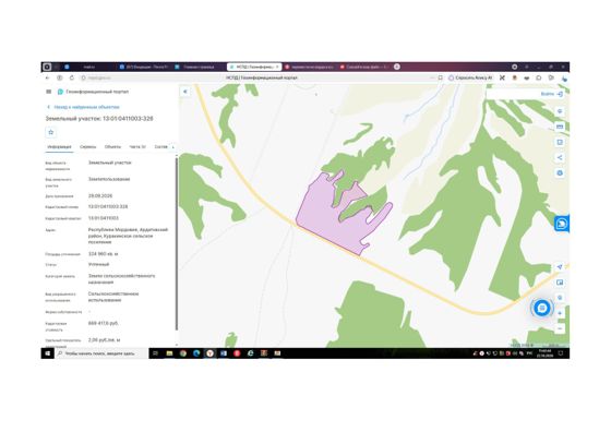 Земельный участок 32,5 га, сельхозназначение, Мордовия