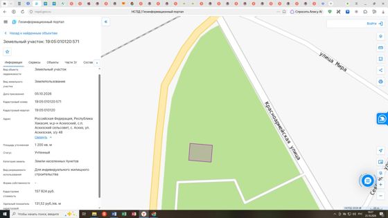 Аренда земельного участка 12 сот., ИЖС, п. Аскизский, Хакасия