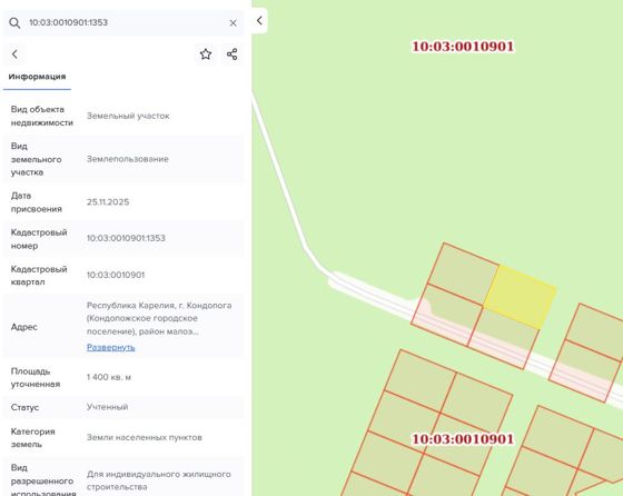 Аренда земельного участка 14 сот., ИЖС, Кондопога