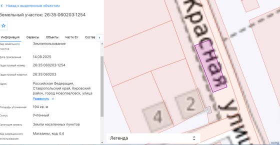 Аренда земельного участка 1,9 сот., коммерческое, Ставропольский край