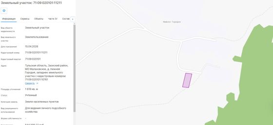 Аренда земельного участка 16 сот., ЛПХ, д. Нижняя Городня, Тульская обл.